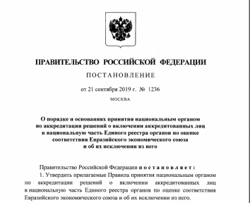 Критерии Росаккредитации для включения в реестр 2020 г.